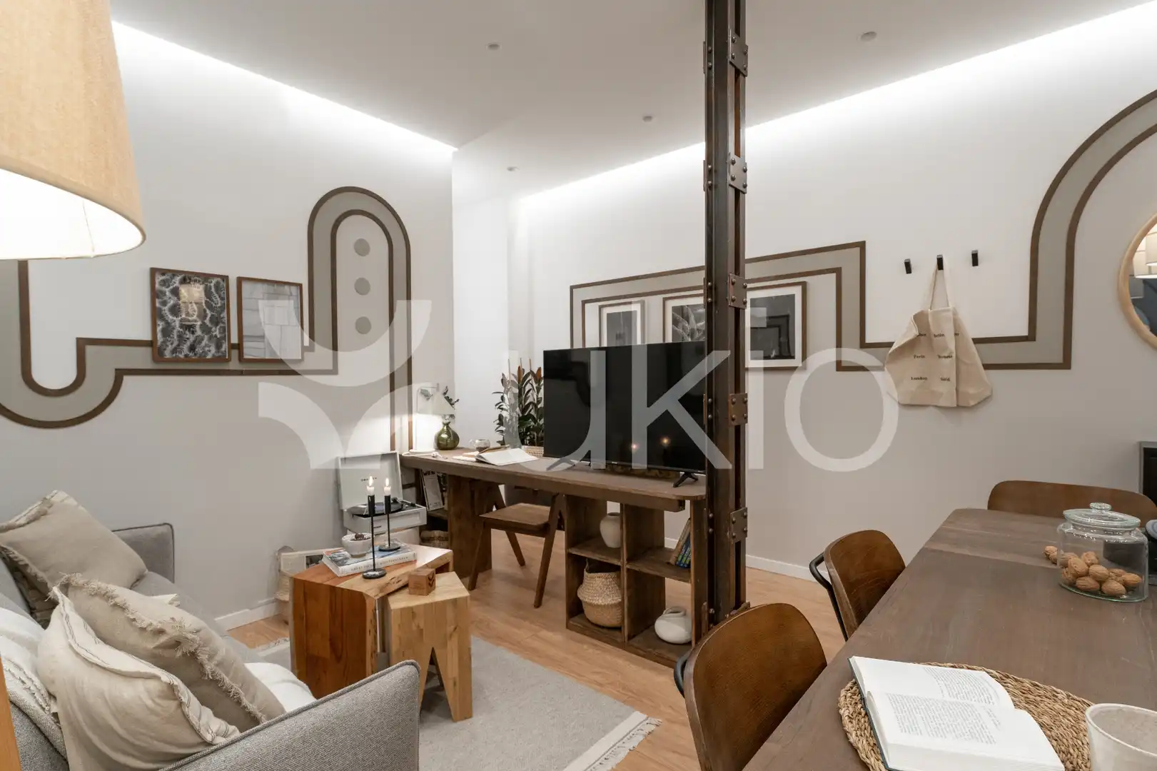 Sala de estar de Apartamento de alquiler en Madrid con Aire acondicionado, Calefacción y Amueblado