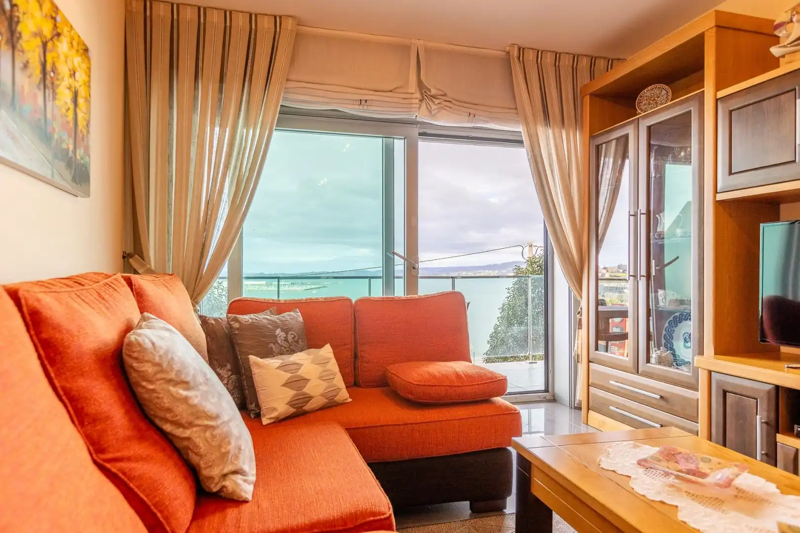 Wohnzimmer von Wohnung zum Verkauf in Sada (A Coruña) mit Privatgarten, Terrasse und Abstellraum