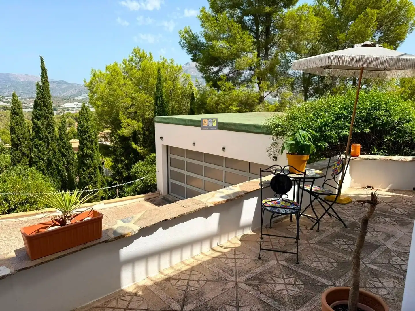 Terrassa de Pis de lloguer en La Nucia amb Aire condicionat, Calefacció i Jardí privat