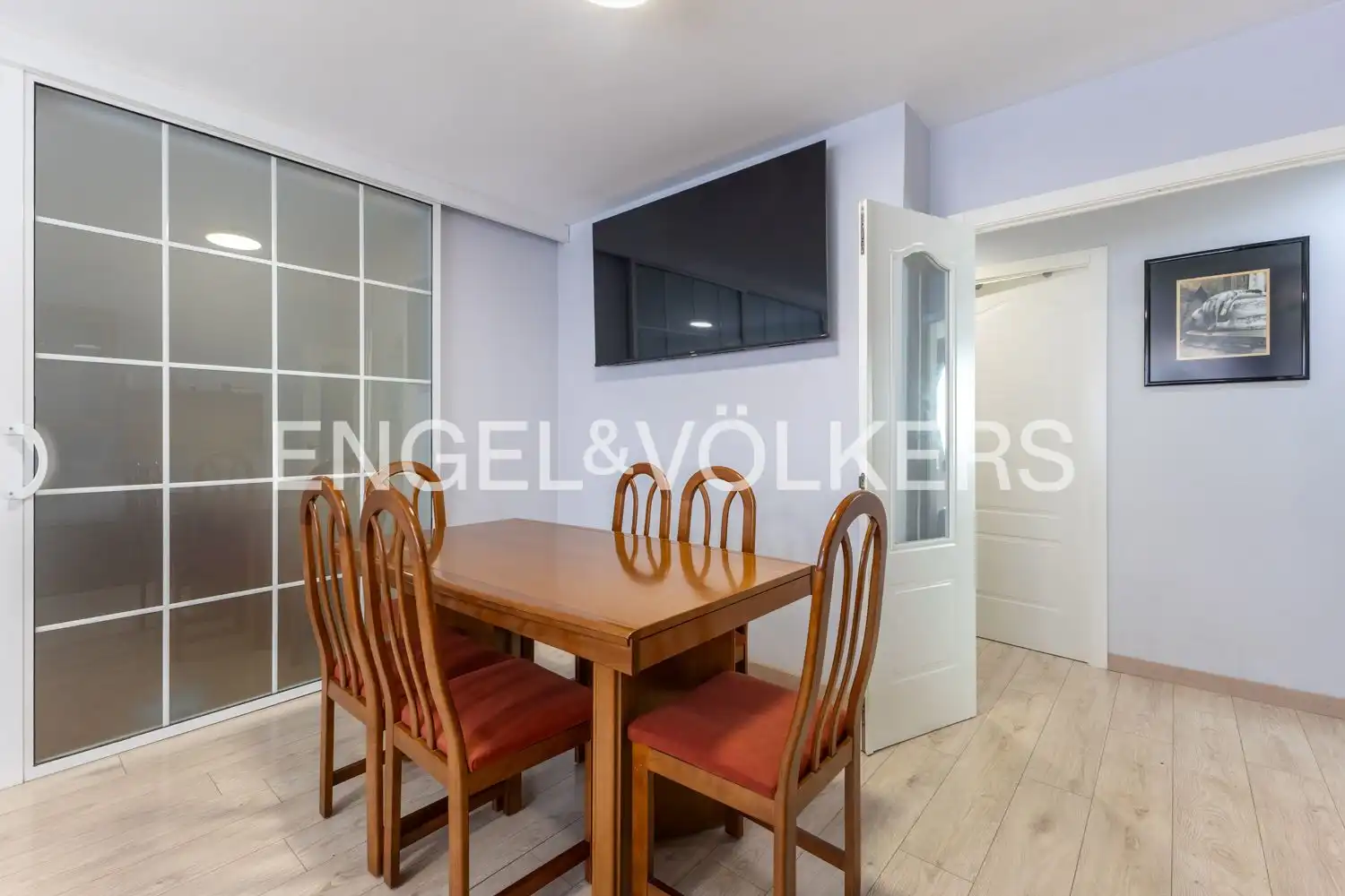 Dining room of Flat for rent in Valencia  with Air Conditioner and Heating