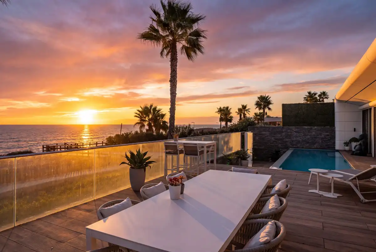 Terraza de Casa o chalet de alquiler en Estepona con Aire acondicionado, Calefacción y Jardín privado