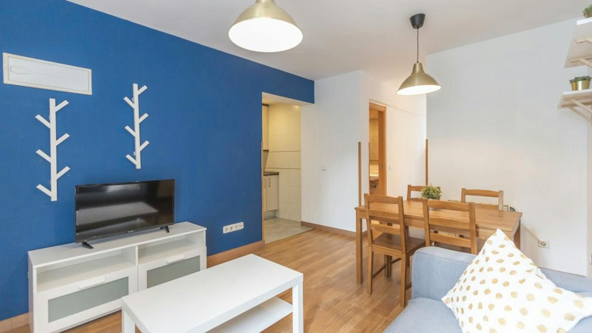 Sala de estar de Piso de alquiler en  Madrid Capital con Calefacción, Amueblado y Lavadora