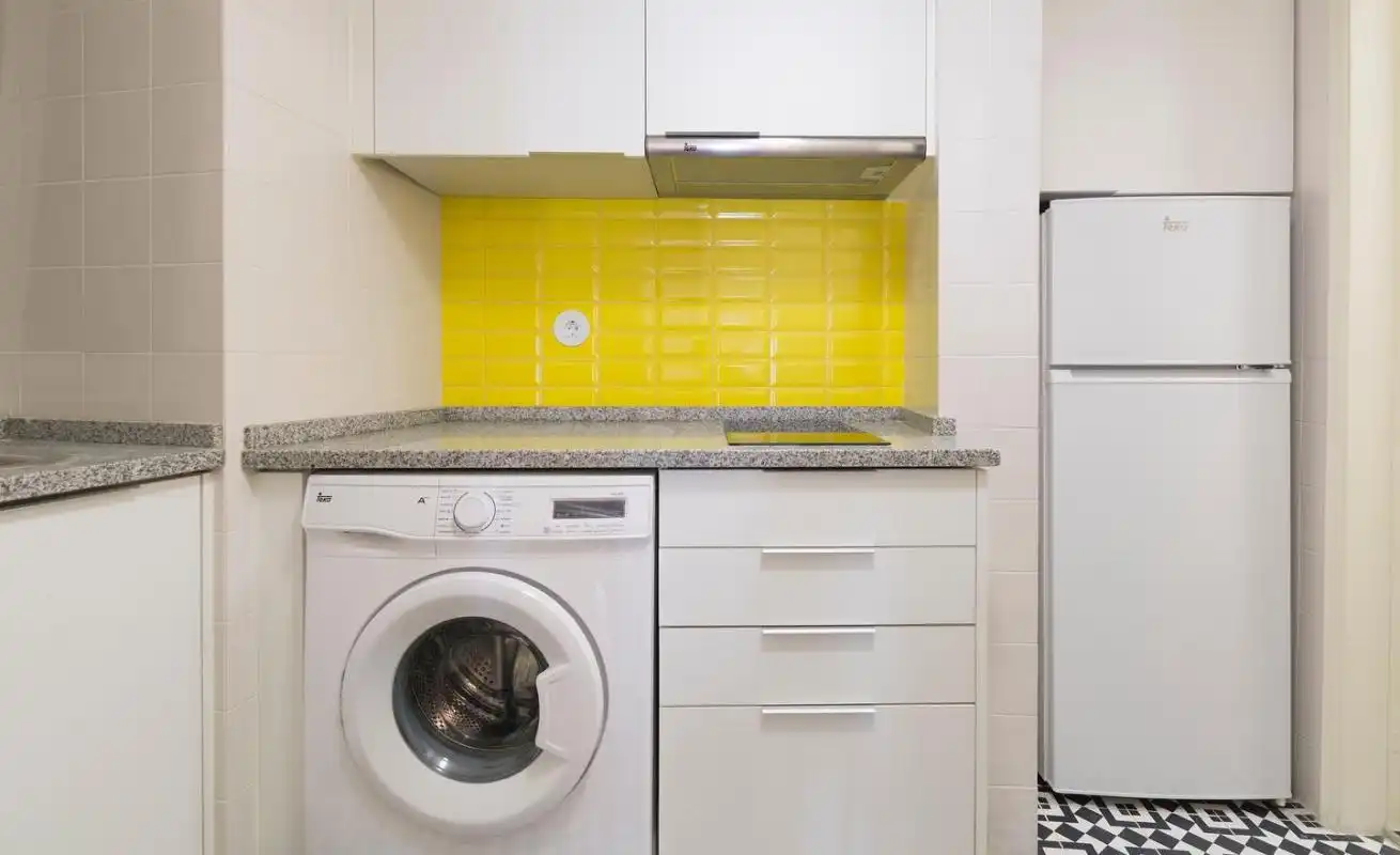 Cuina de Apartament de lloguer en Madrid amb Moblat i Es permeten mascotes