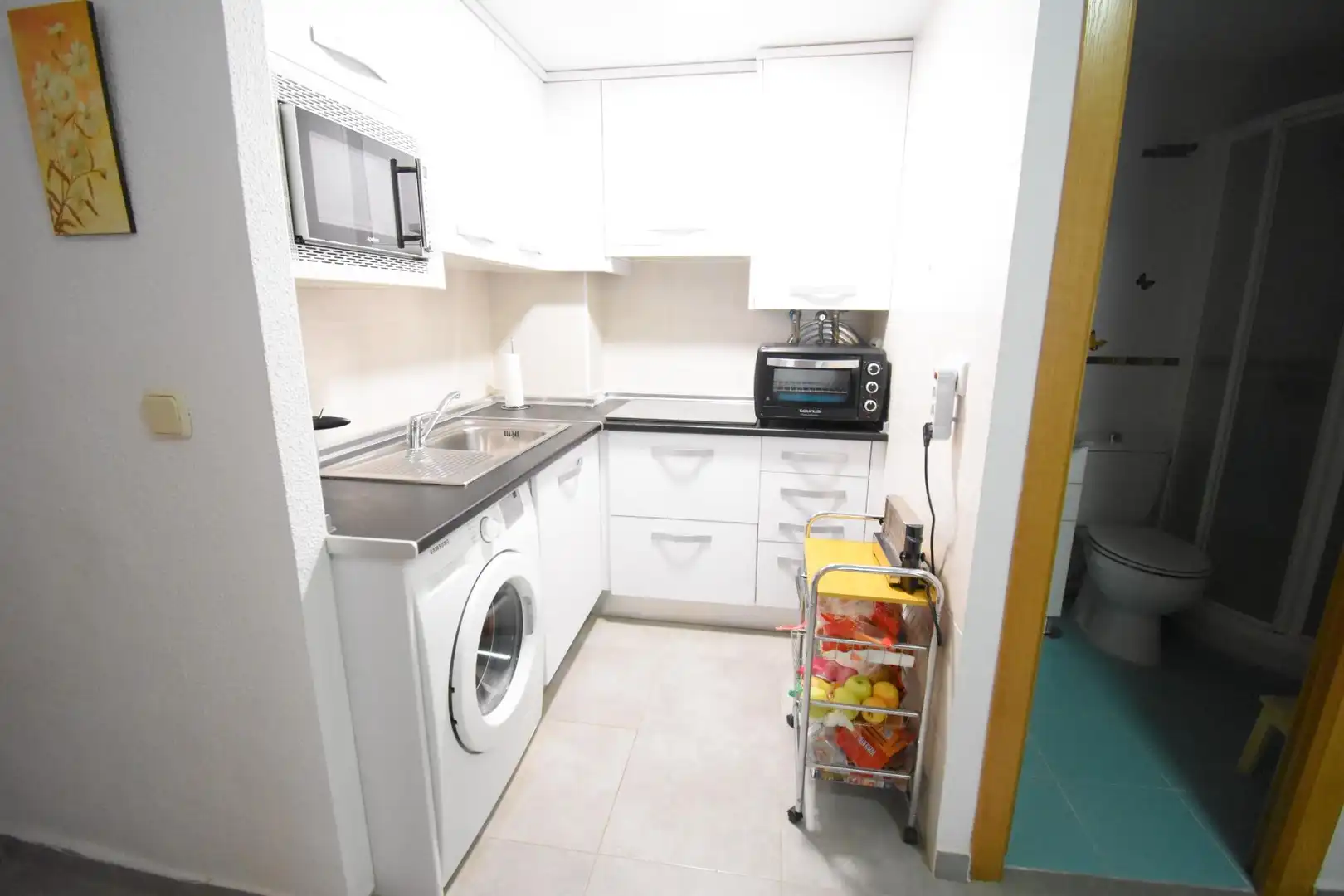 Kitchen of Flat for rent in El Campello  with Air Conditioner, Private garden and Terrace