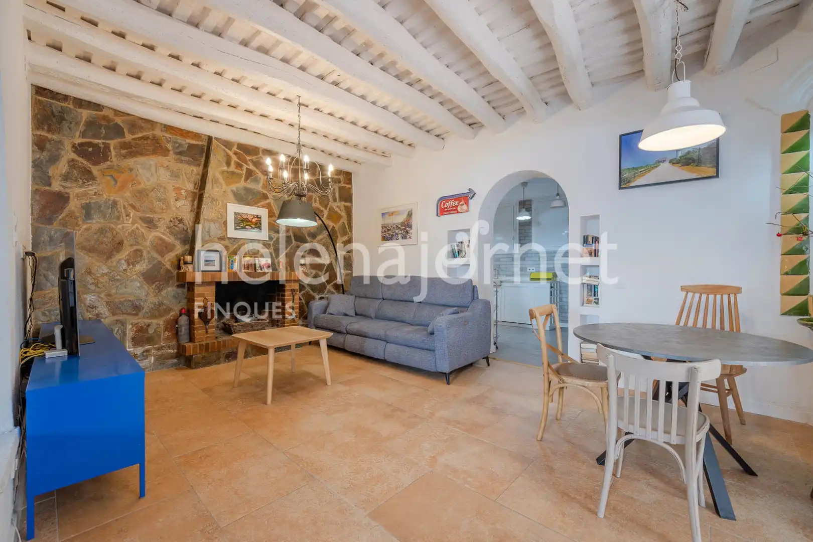 Sala de estar de Casa adosada en venta en Tossa de Mar con Aire acondicionado, Terraza y Piscina