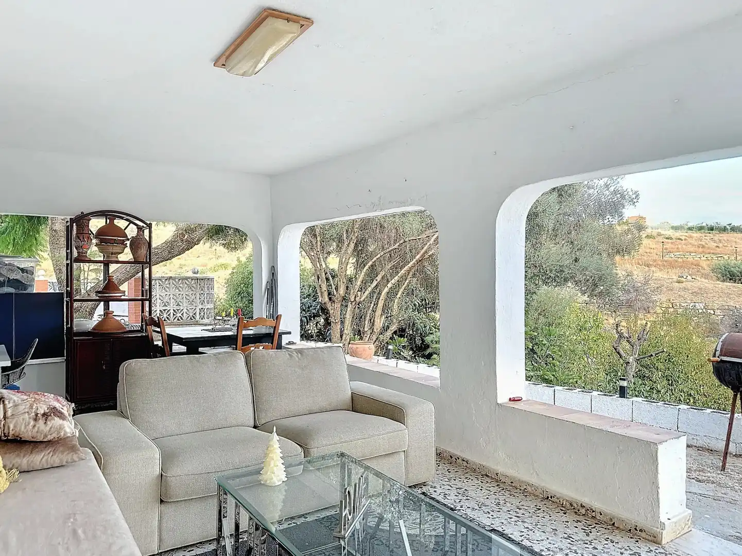 Terrasse von Country house zum Verkauf in Estepona mit Klimaanlage, Privatgarten und Terrasse