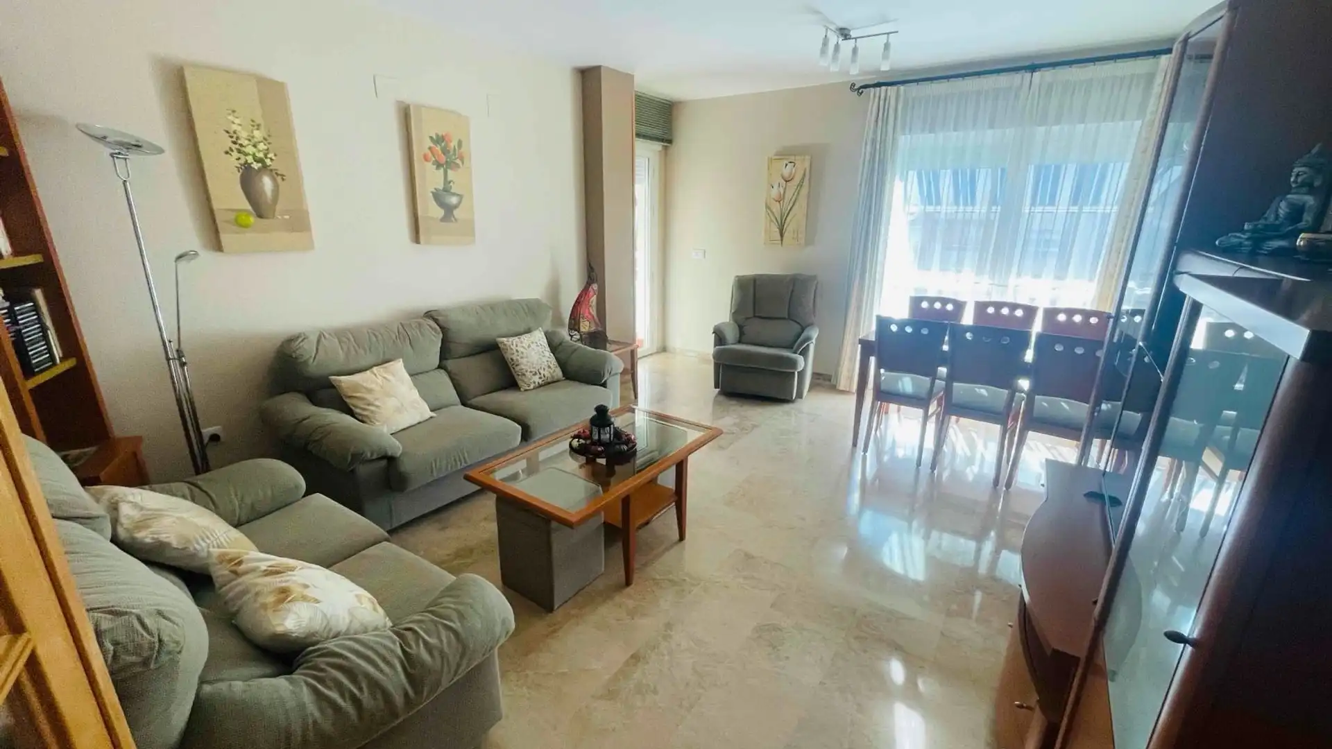 Living room of Flat for sale in Málaga Capital  with Heating, Terrace and Storage room
