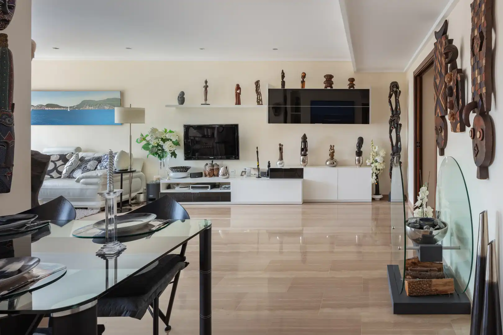 Sala d'estar de Apartament en venda en Jávea / Xàbia amb Aire condicionat, Terrassa i Piscina