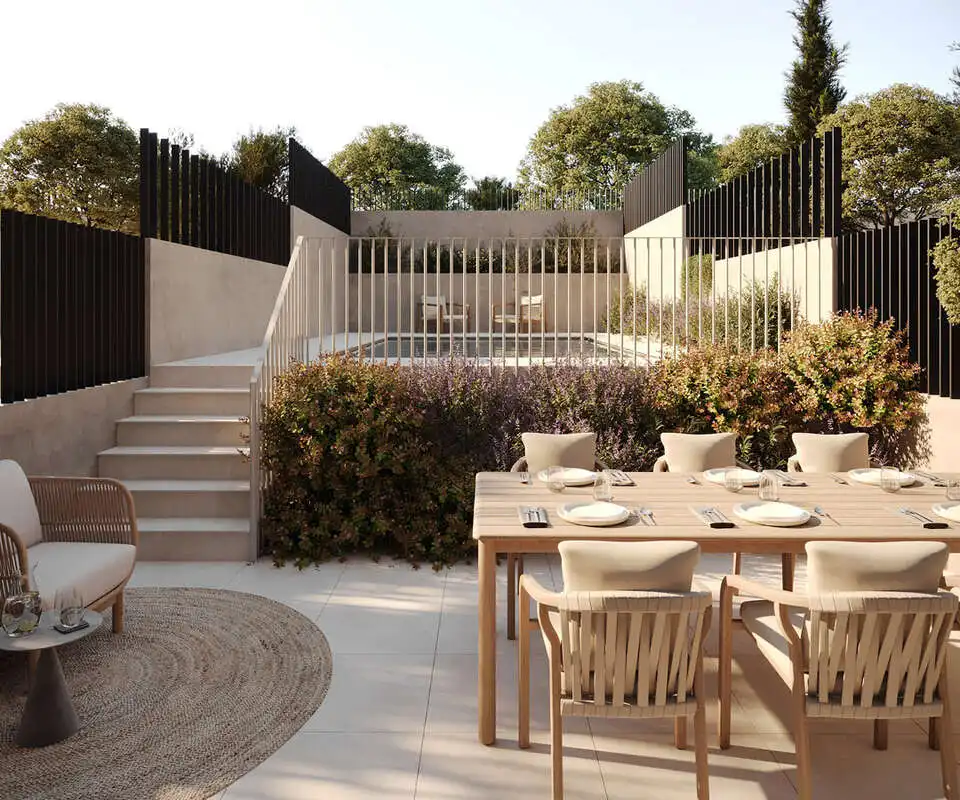 Terrasse von Haus oder Chalet zum Verkauf in Girona mit Klimaanlage, Heizung und Privatgarten