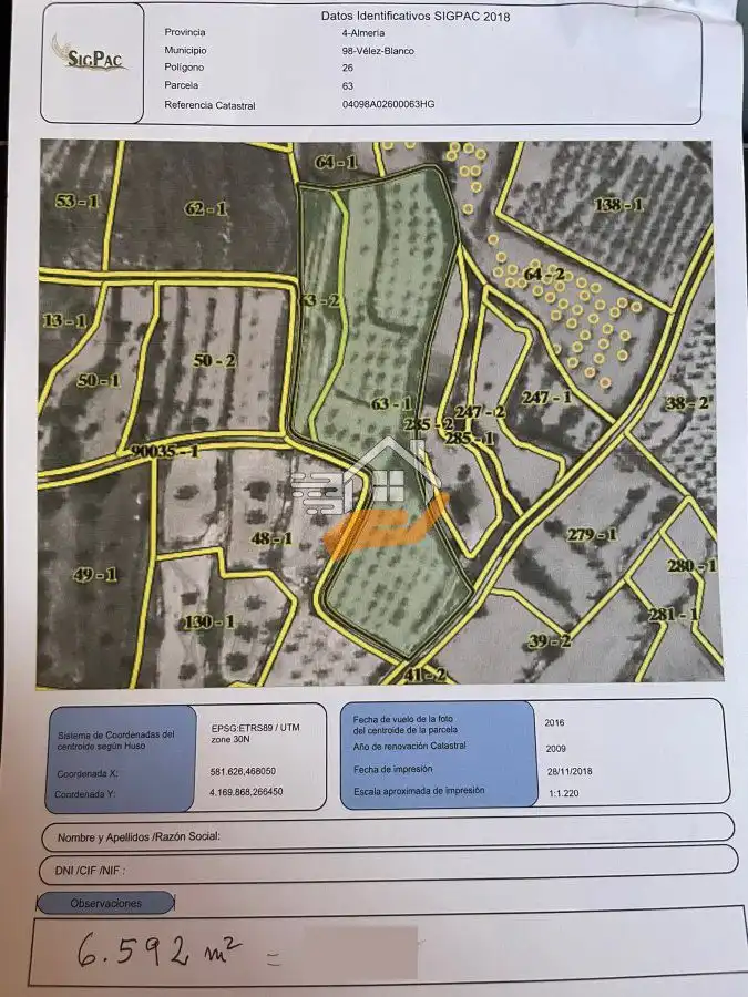 Lands and plots for sale in Vélez-Blanco, imagen 6
