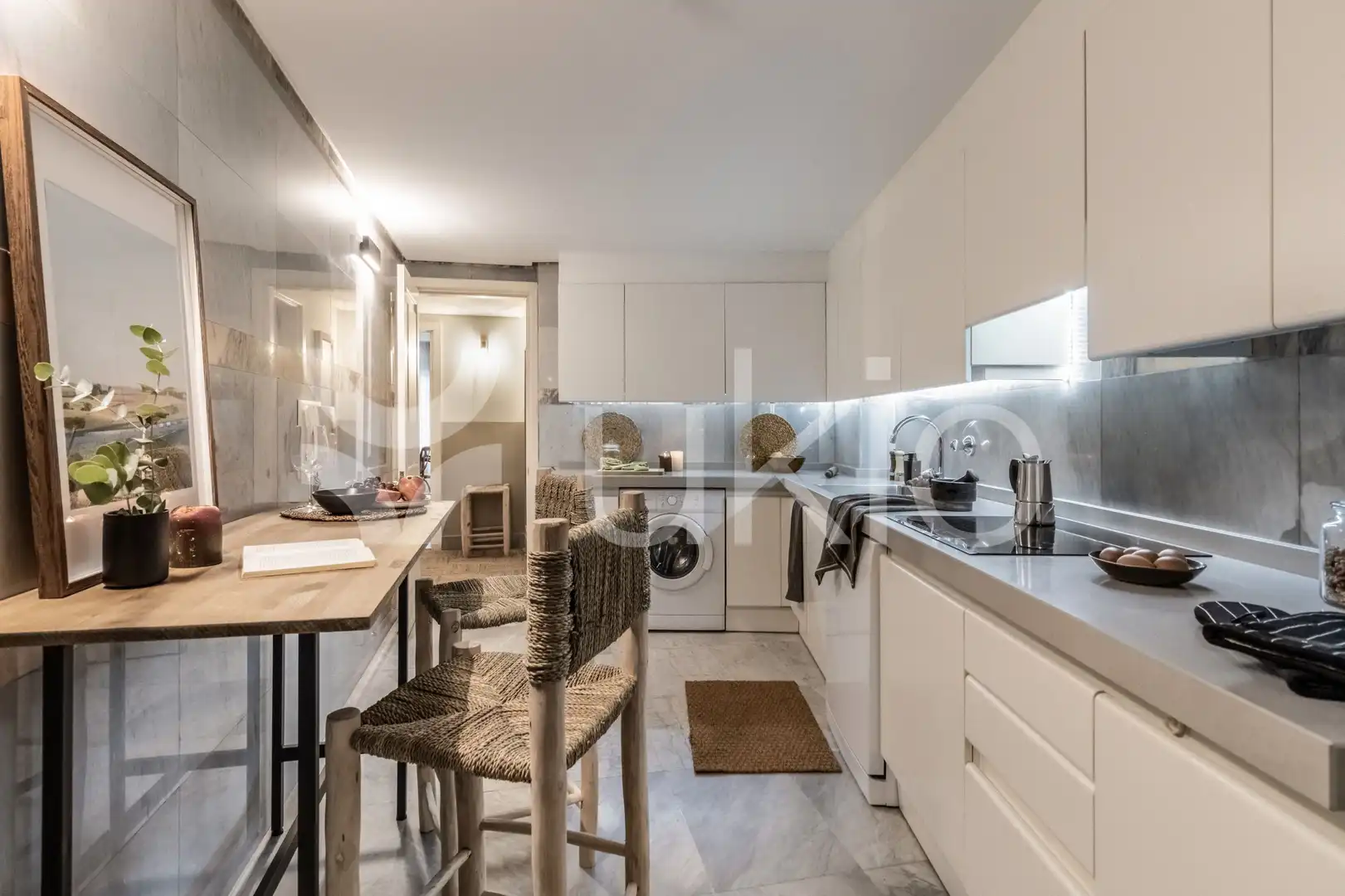 Cocina de Apartamento de alquiler en Madrid con Aire acondicionado, Calefacción y Terraza