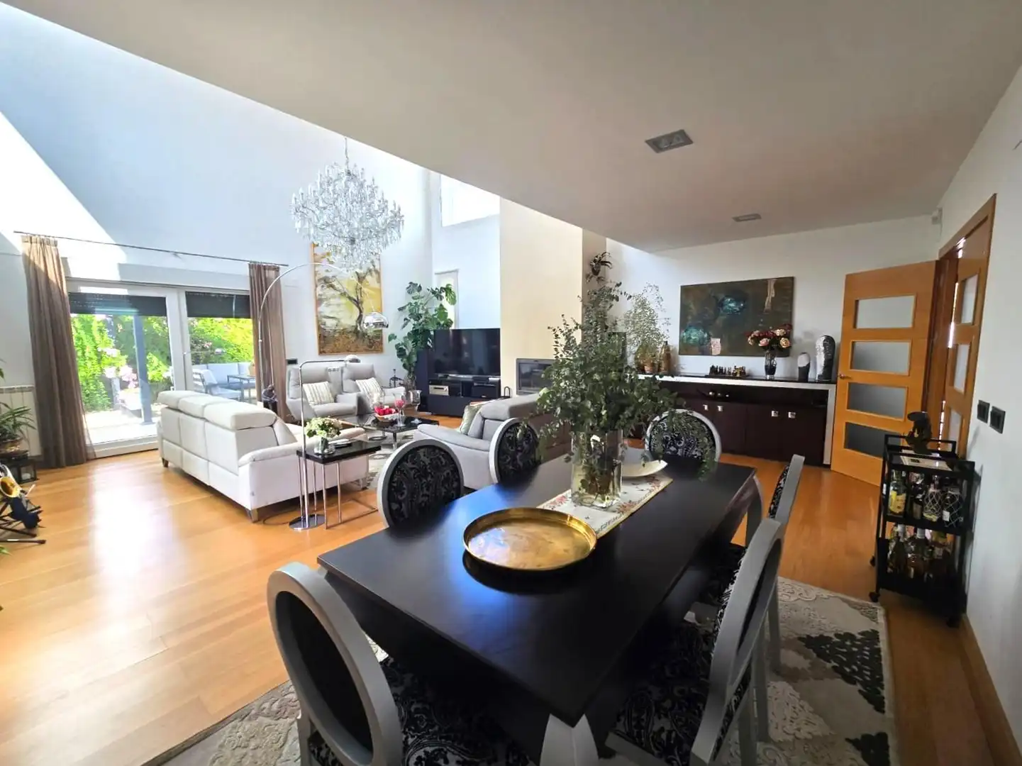 Dining room of Houses for sale in Plasencia  with Air Conditioner, Heating and Private garden