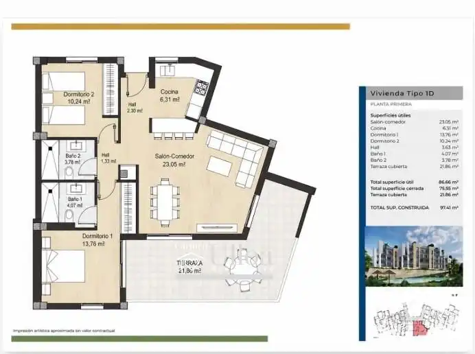 Piso con piscina en venta en Bonalba - Cotoveta, imagen 15