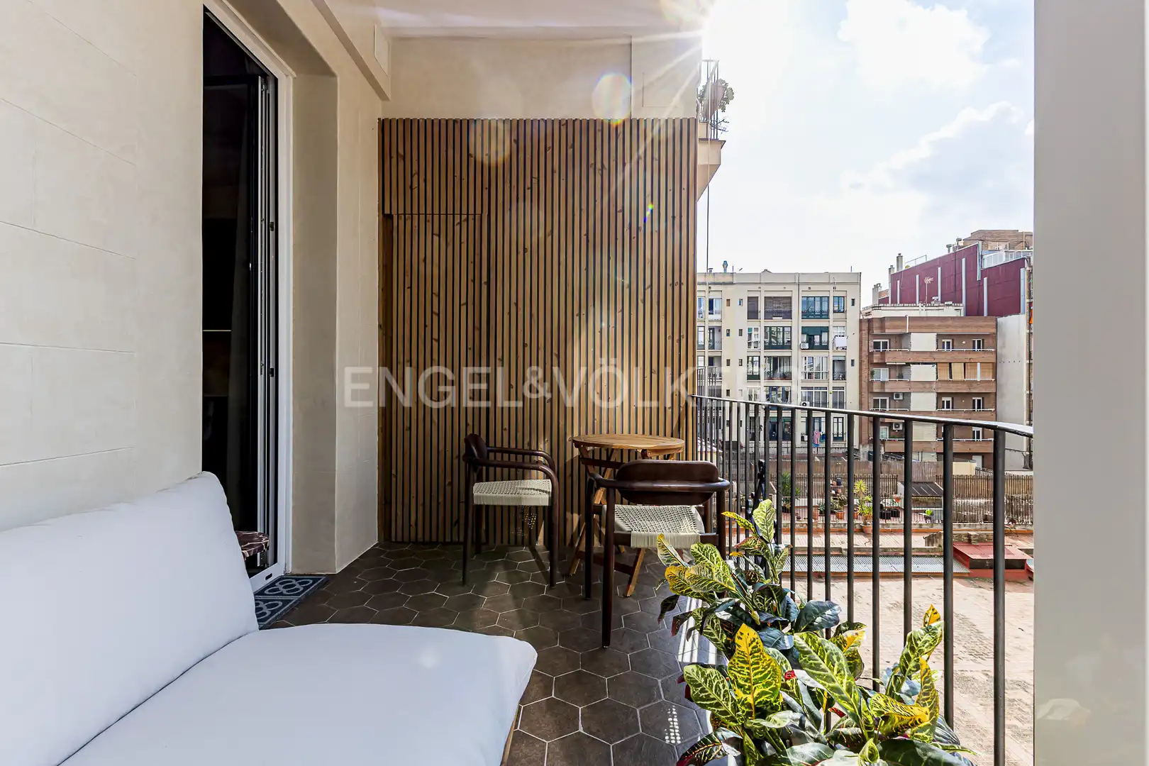 Terraza de Piso de alquiler en Barcelona con Aire acondicionado, Calefacción y Parquet