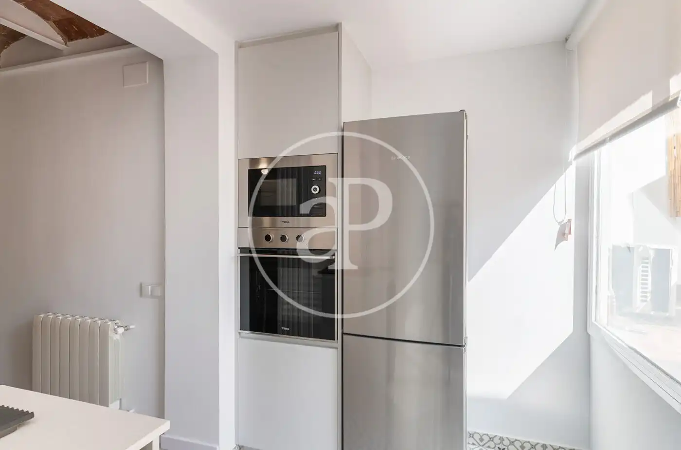 Küche von Wohnung zum Verkauf in Barcelona mit Klimaanlage, Heizung und Terrasse