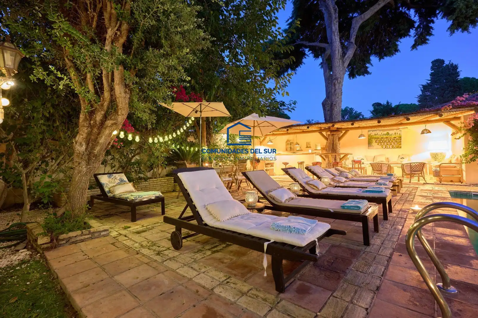 Terrassa de Casa o xalet en venda en El Puerto de Santa María amb Aire condicionat, Jardí privat i Terrassa