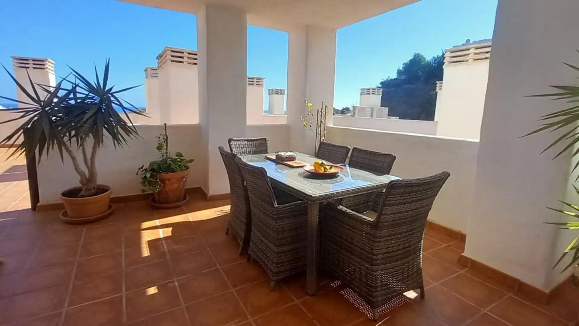 Terraza de Piso de alquiler en Mojácar con Aire acondicionado, Terraza y Amueblado