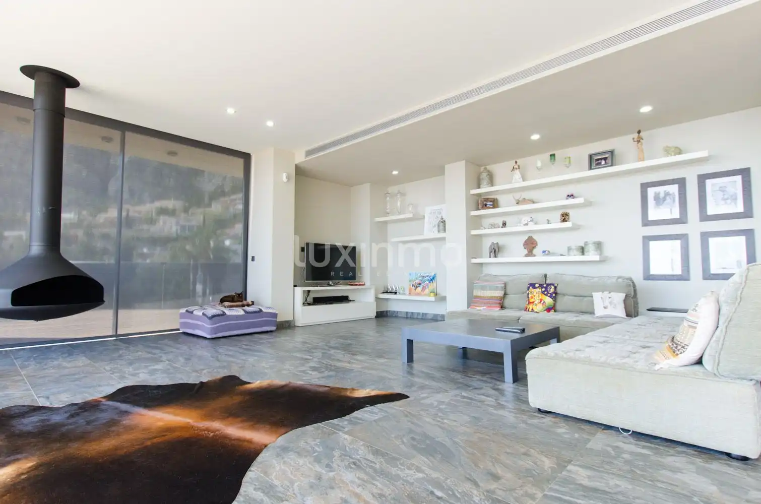 Wohnzimmer von Haus oder Chalet zum Verkauf in Altea mit Klimaanlage, Heizung und Privatgarten