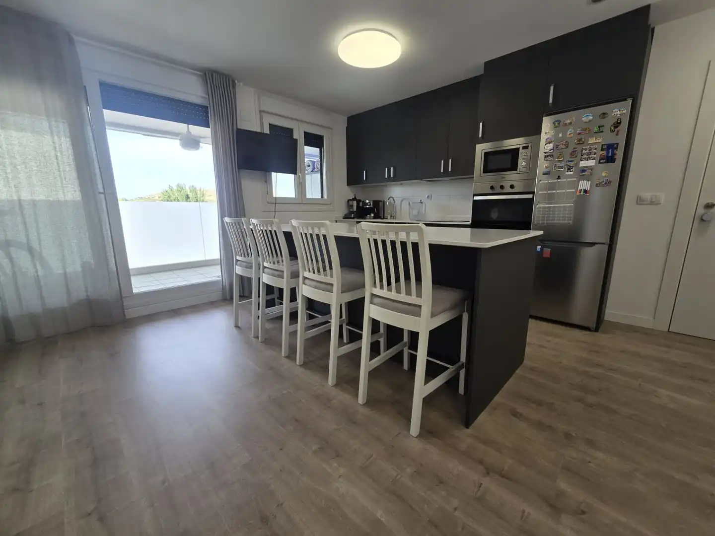 Kitchen of Flat for sale in  Logroño  with Heating, Terrace and Storage room