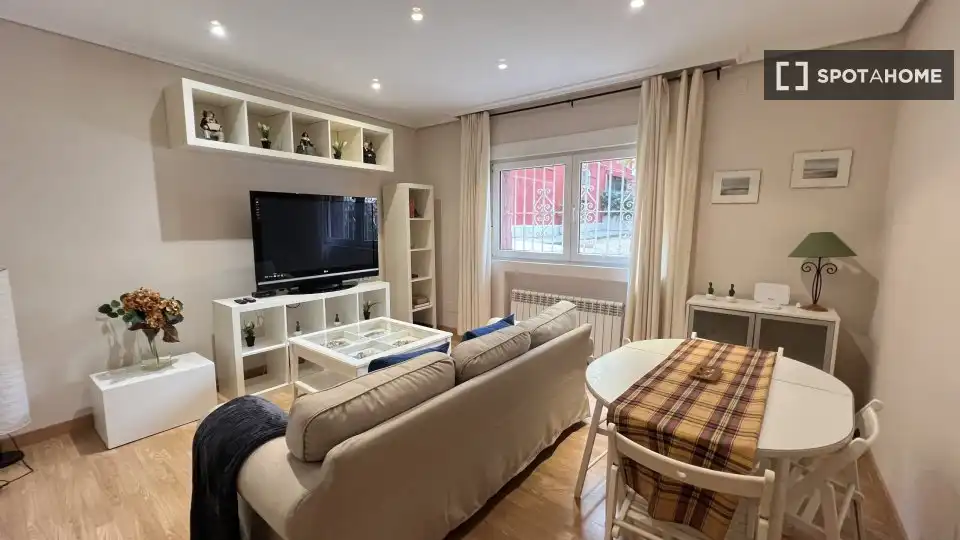 Sala de estar de Piso de alquiler en Madrid con Aire acondicionado, Calefacción y Amueblado