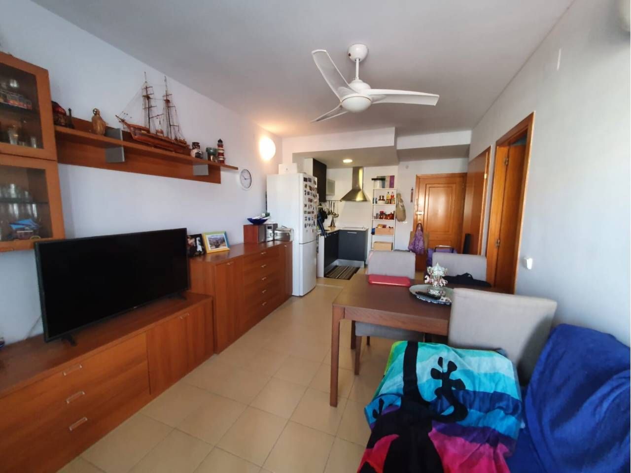 Living room of Flat for sale in Blanes  with Air Conditioner, Heating and Parquet flooring