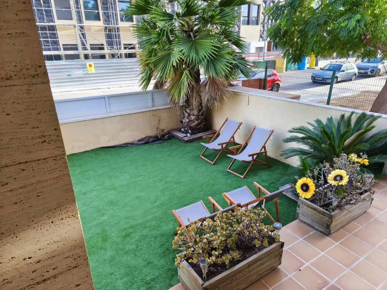 Terraza de Piso de alquiler en Cubelles con Aire acondicionado, Calefacción y Jardín privado