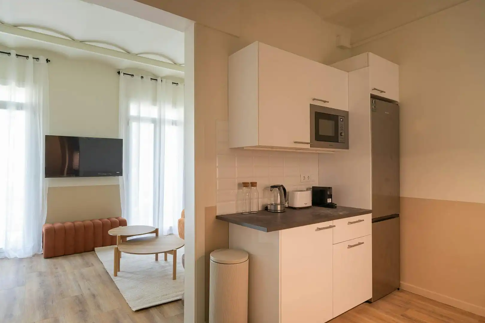 Kitchen of Flat for rent in Barcelona  with Air Conditioner, Heating and Furnished