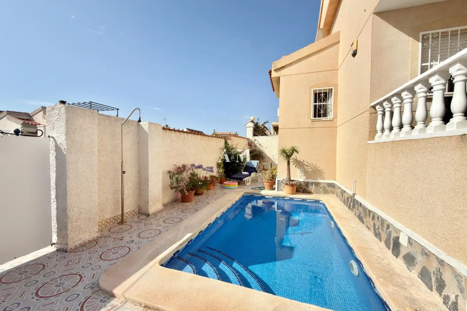 Swimming pool of Detached homes for rent in Rojales  with Air Conditioner, Heating and Private garden