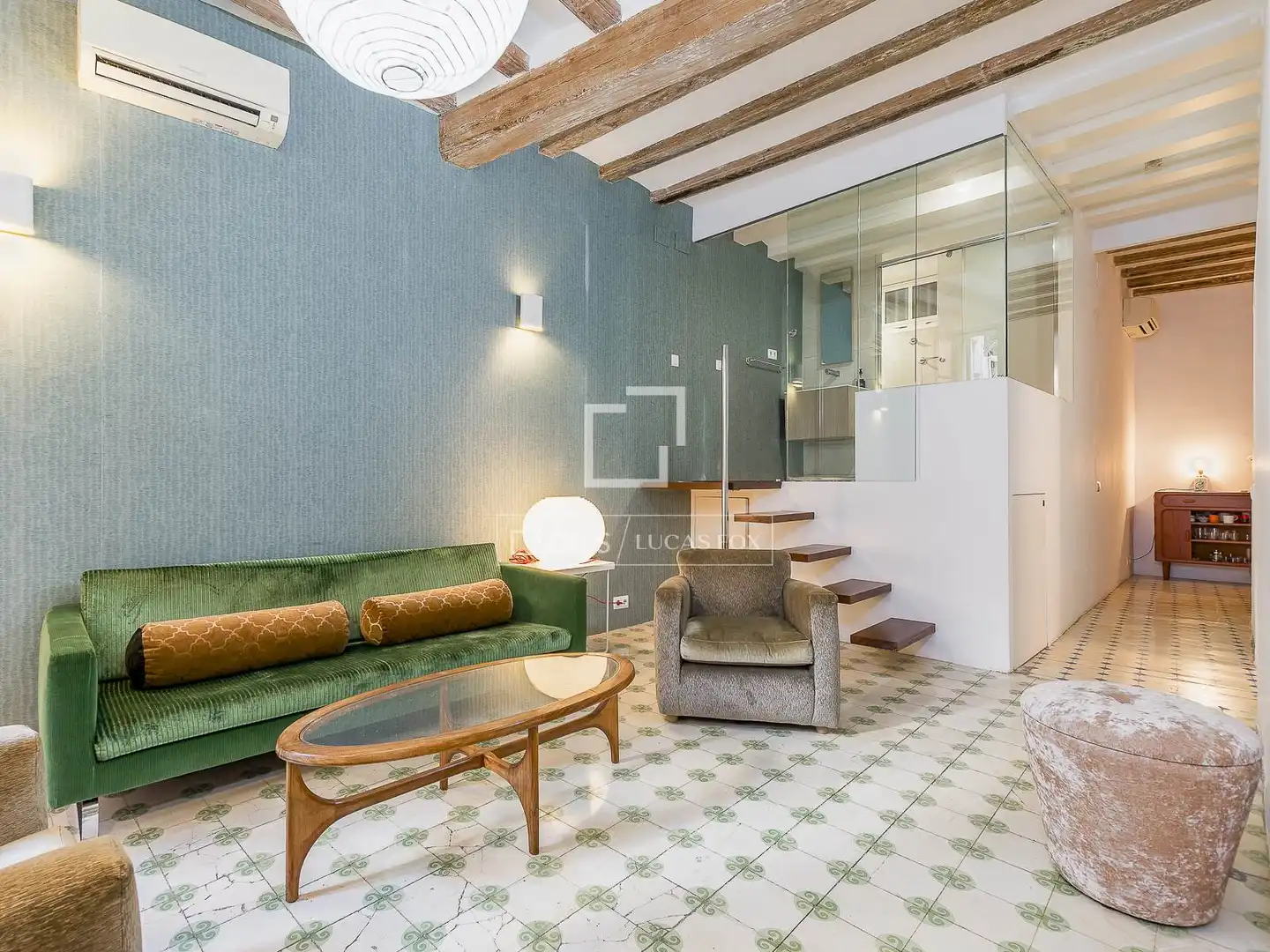 Living room of Flat for sale in Barcelona  with Air Conditioner, Terrace and Balcony