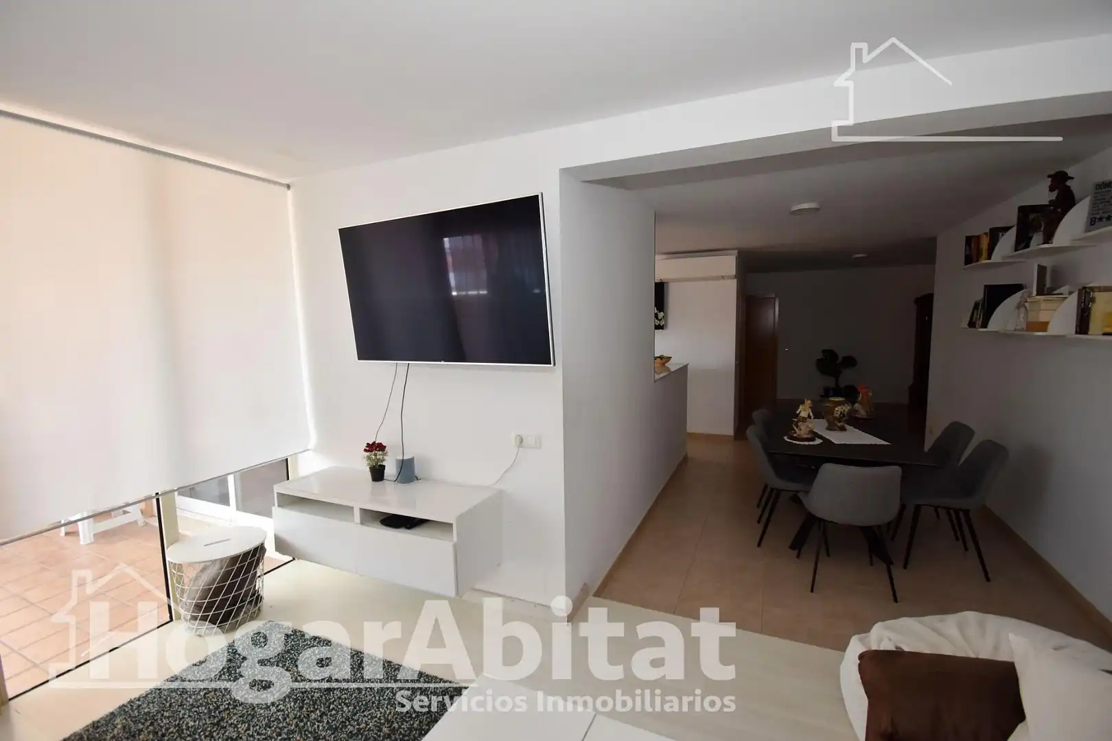 Wohnzimmer von Dachboden zum Verkauf in Burriana / Borriana mit Klimaanlage, Heizung und Terrasse