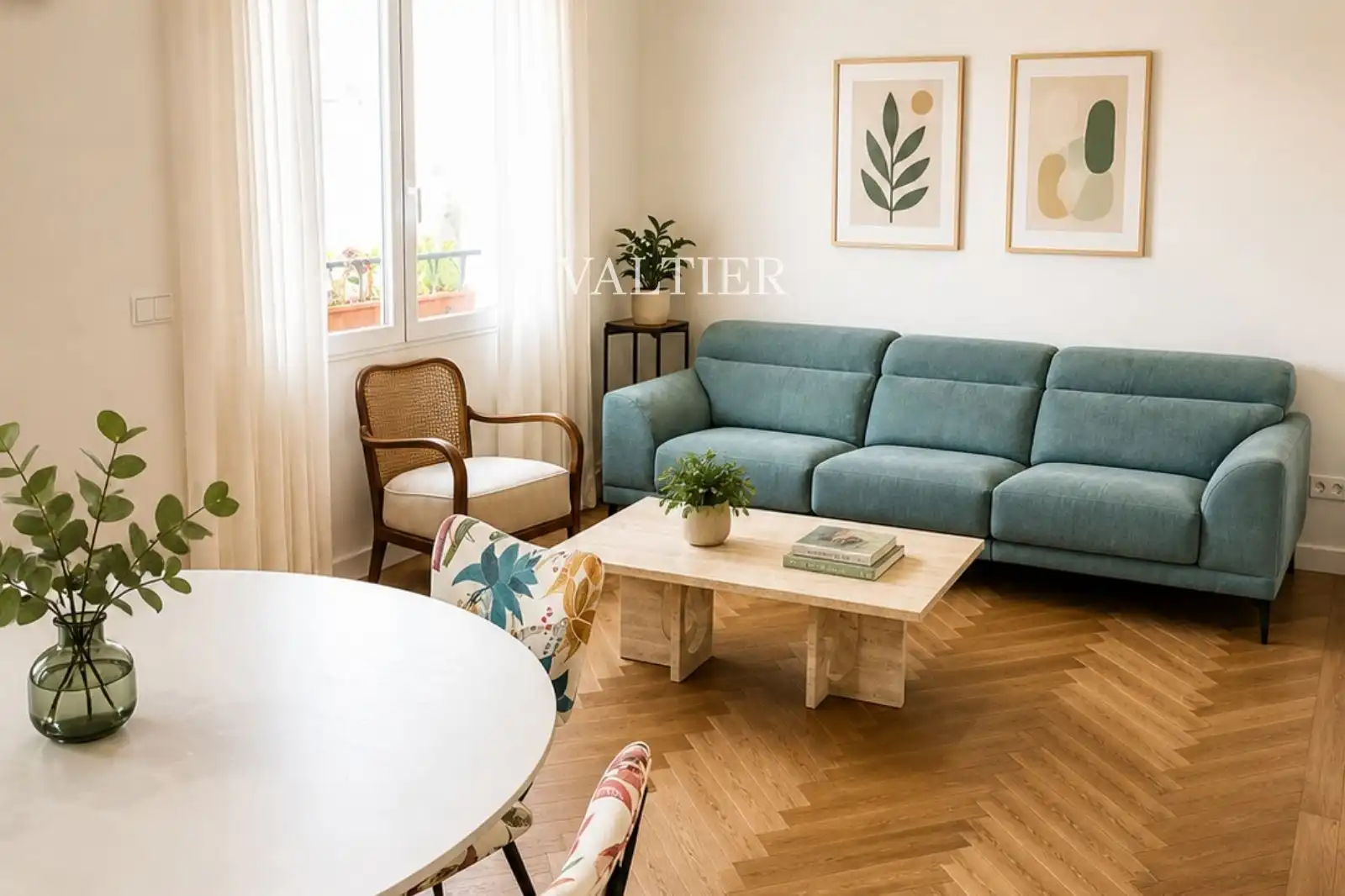 Sala de estar de Piso de alquiler en  Madrid Capital con Aire acondicionado, Calefacción y Amueblado