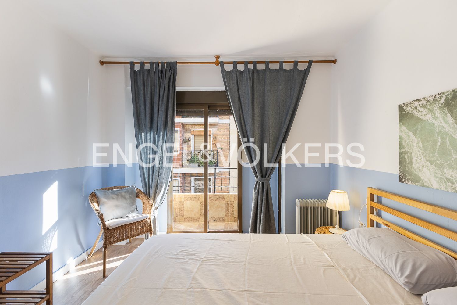 Habitación de Apartamento de alquiler en  Valencia Capital con Aire acondicionado, Calefacción y Parquet