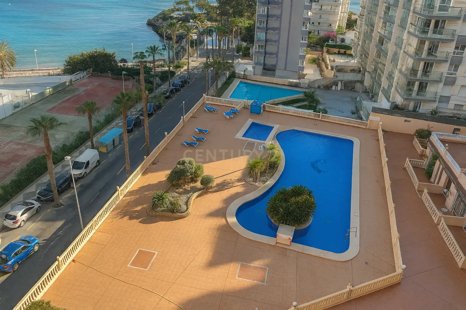 Piscina de Apartamento de alquiler en Calpe / Calp con Aire acondicionado, Microondas y TV
