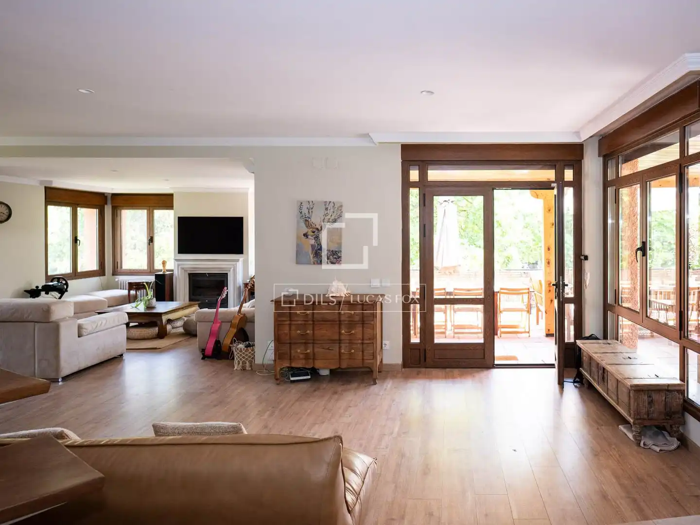 Living room of Houses for rent in Madrid  with Air Conditioner, Heating and Private garden