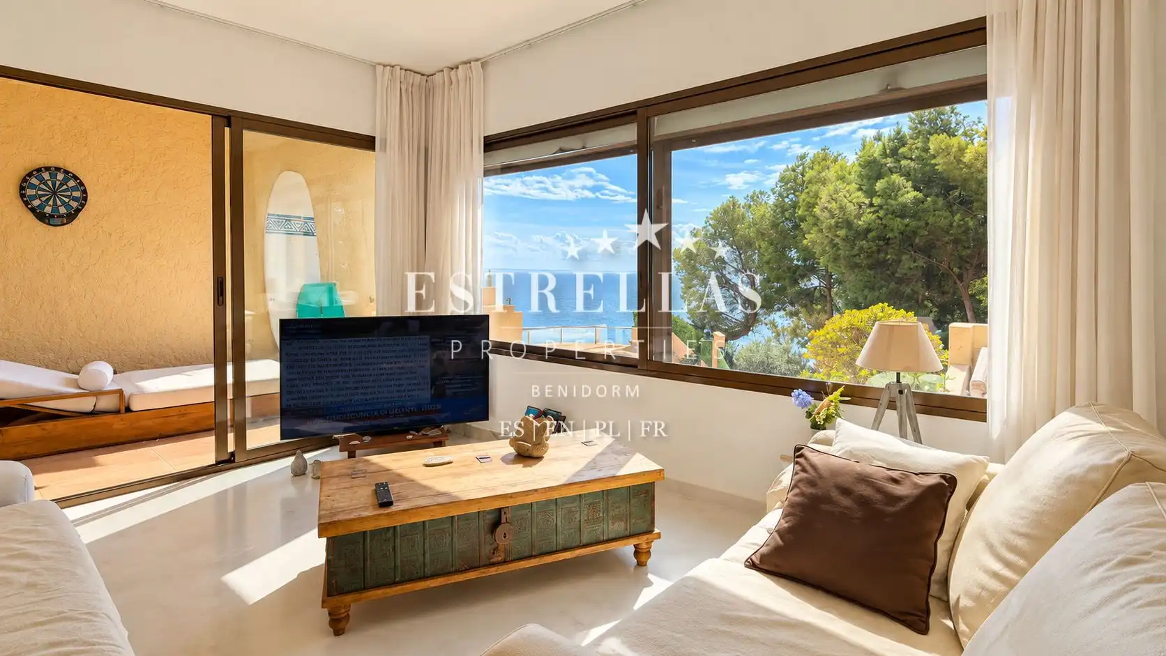 Sala de estar de Apartamento en venta en Altea con Aire acondicionado, Calefacción y Jardín privado