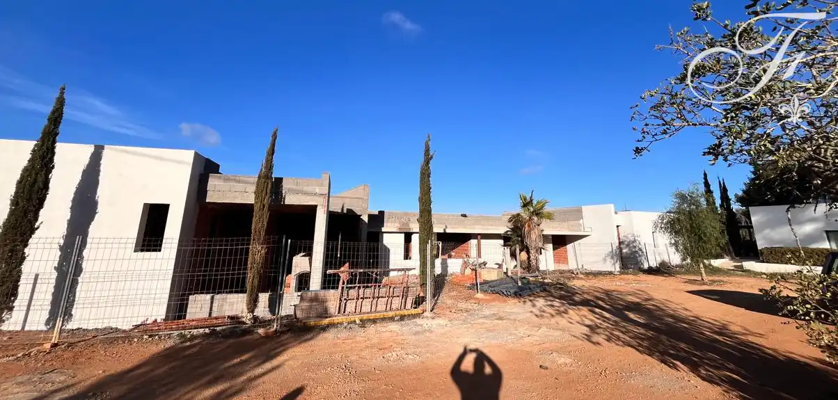 Vista exterior de Casa o chalet de alquiler en Sant Antoni de Portmany con Aire acondicionado, Jardín privado y Terraza