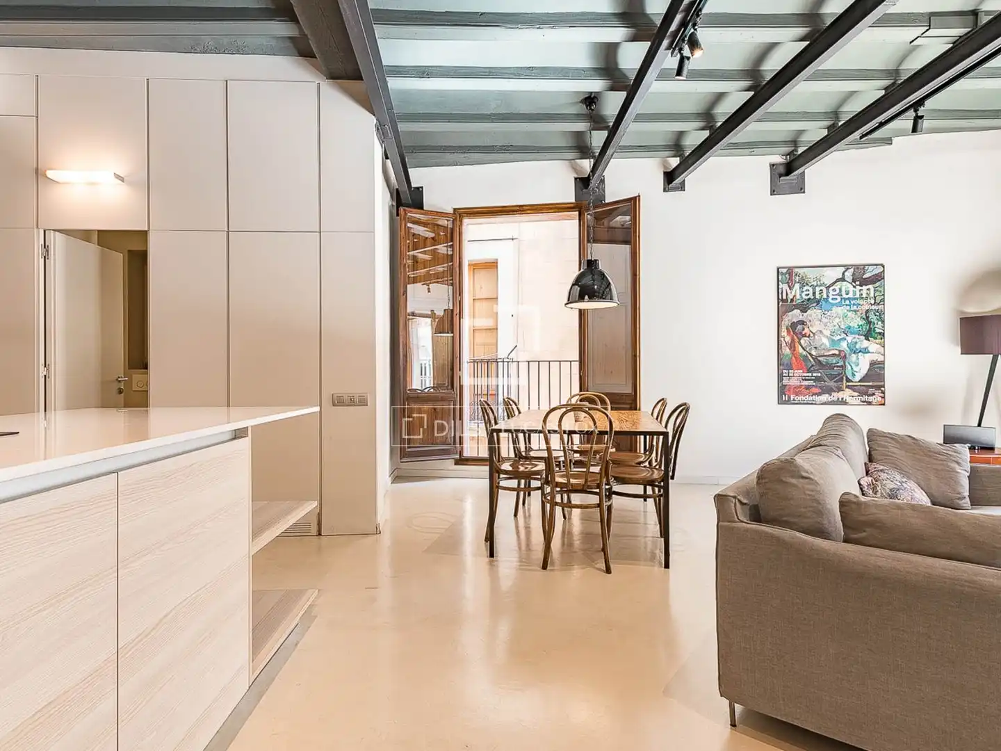 Wohnzimmer von Wohnung zum Verkauf in Barcelona mit Klimaanlage, Heizung und Möbliert