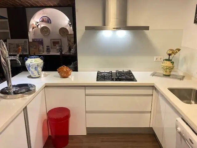 Cuina de Casa o xalet en venda en Roquetas de Mar amb Aire condicionat, Calefacció i Jardí privat