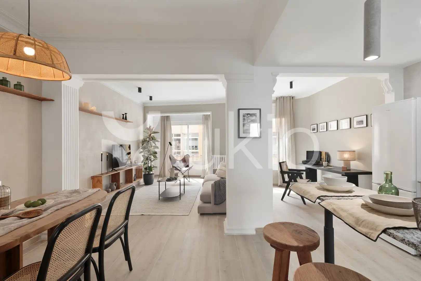 Sala de estar de Apartamento de alquiler en Barcelona con Calefacción, Amueblado y Horno