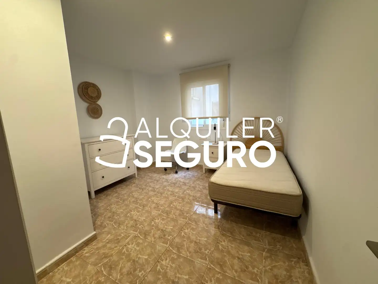 Schlafzimmer von Wohnung zur Miete in Málaga mit Klimaanlage, Terrasse und Möbliert