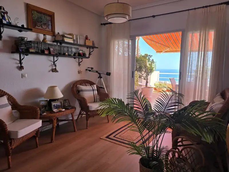 Wohnzimmer von Wohnungen zum Verkauf in Cullera mit Klimaanlage, Heizung und Parkett