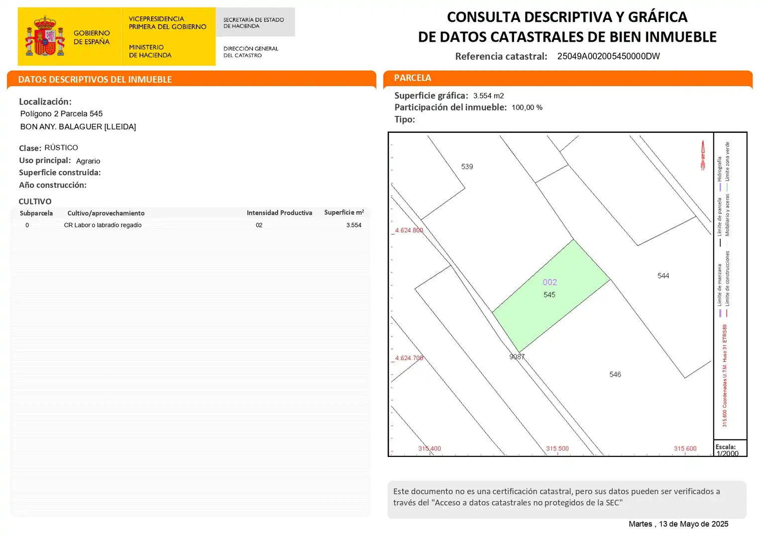 Terreno rústico en venta en Balaguer, imagen 4