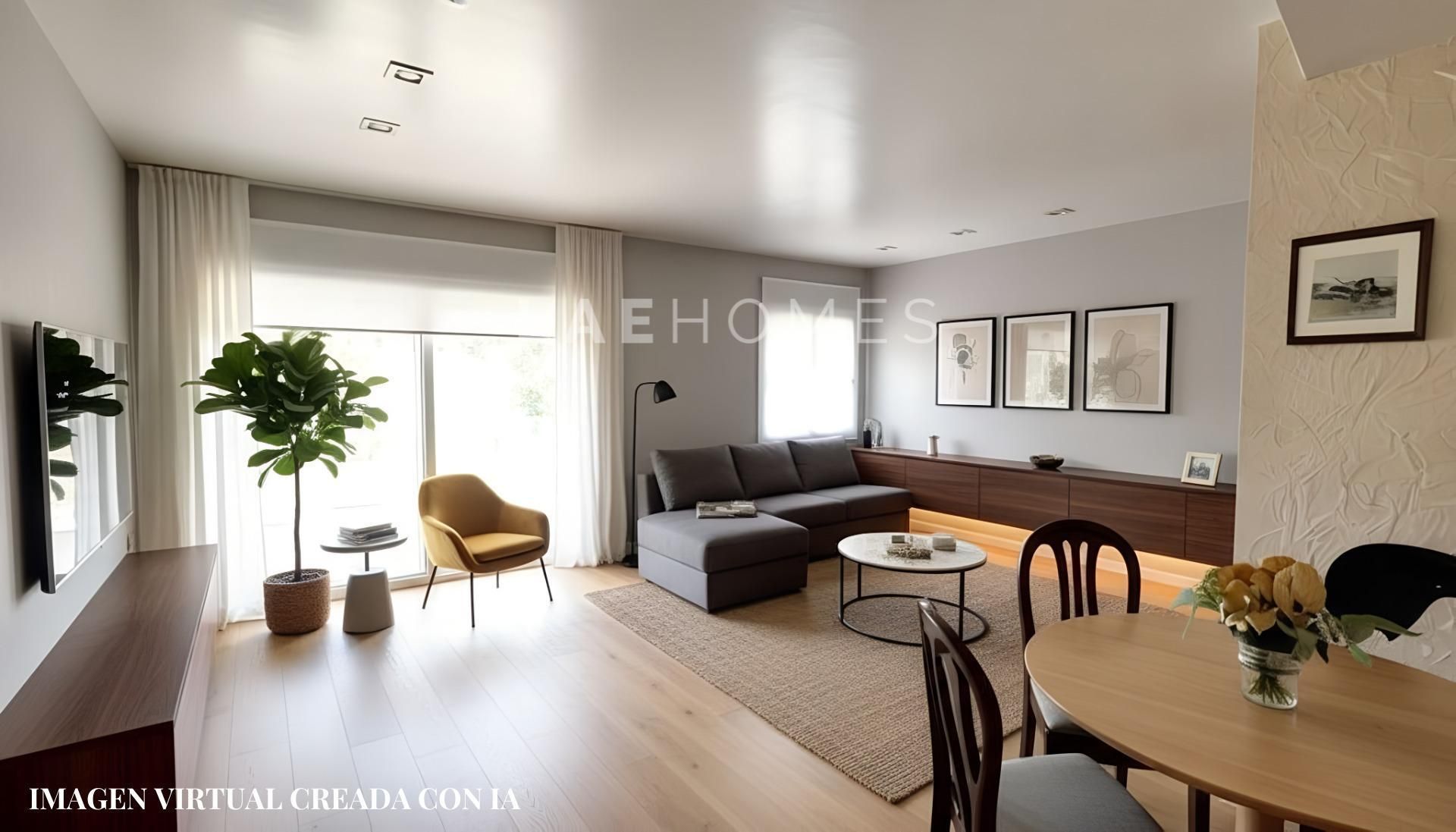 Living room of Flat for sale in  Valencia Capital  with Air Conditioner, Terrace and Furnished