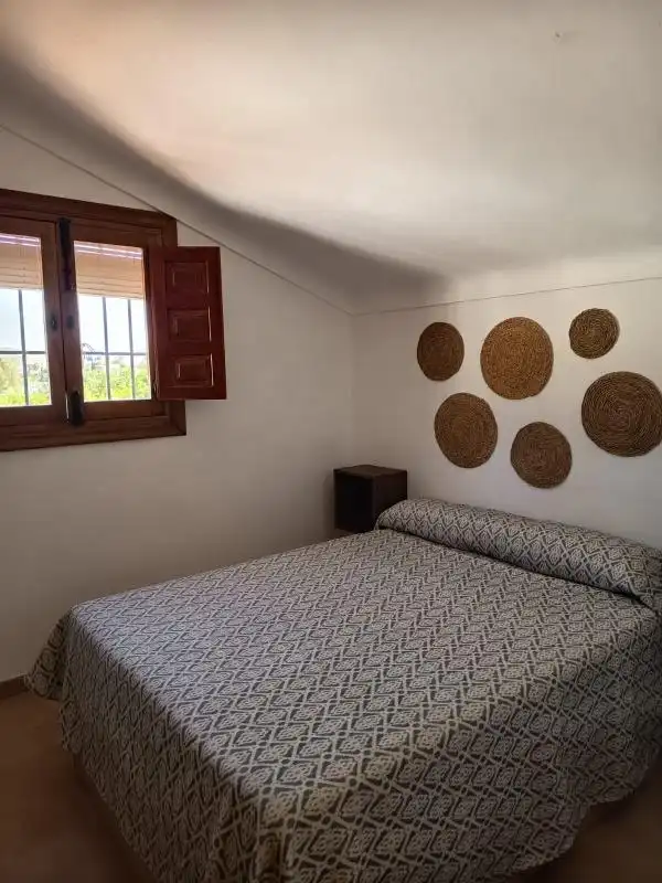 Schlafzimmer von Country house zur Miete in Valle de Abdalajís mit Klimaanlage, Heizung und Privatgarten