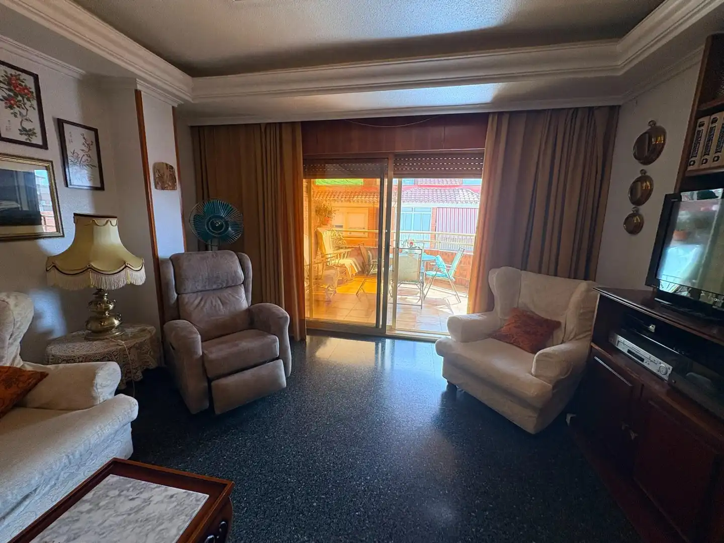Living room of Flat for sale in Almansa  with Heating, Terrace and Storage room