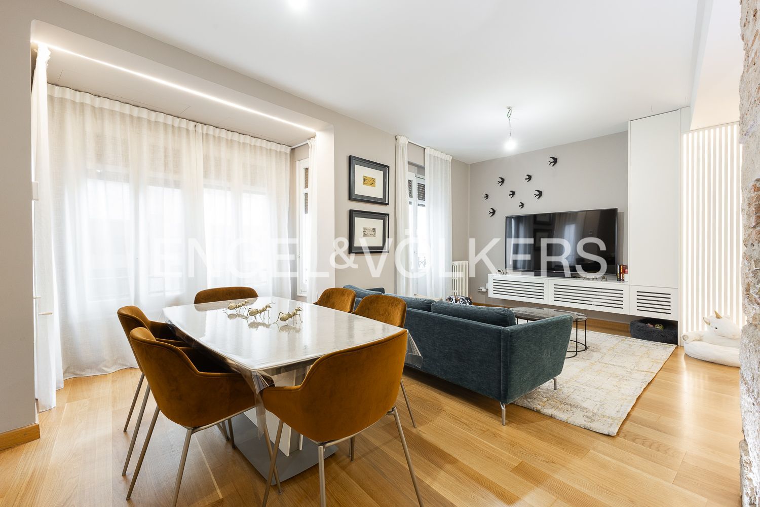 Sala de estar de Apartamento en venta en  Valencia Capital con Aire acondicionado, Calefacción y Parquet