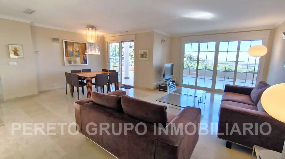 Sala d'estar de Àtic en venda en Pedreguer amb Aire condicionat, Calefacció i Jardí privat