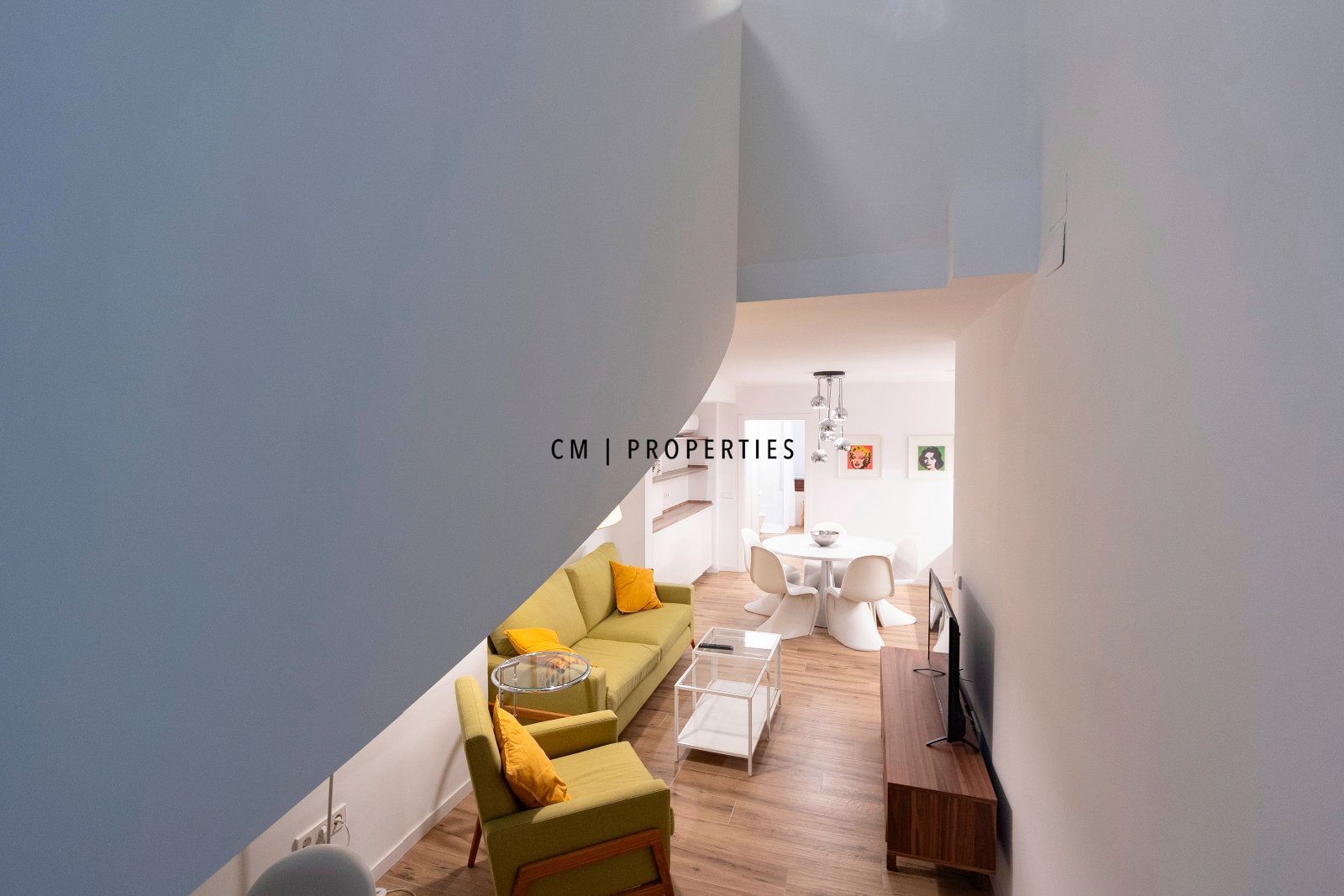 Wohnzimmer von Maisonette zur Miete in  Valencia Capital mit Klimaanlage, Heizung und Terrasse