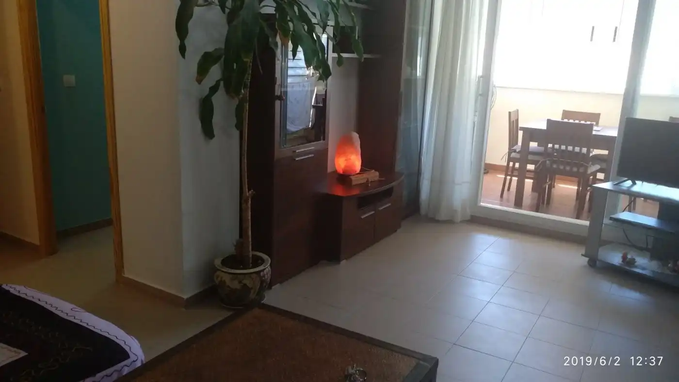 Living room of Flat for rent in Villajoyosa / La Vila Joiosa  with Air Conditioner, Private garden and Terrace