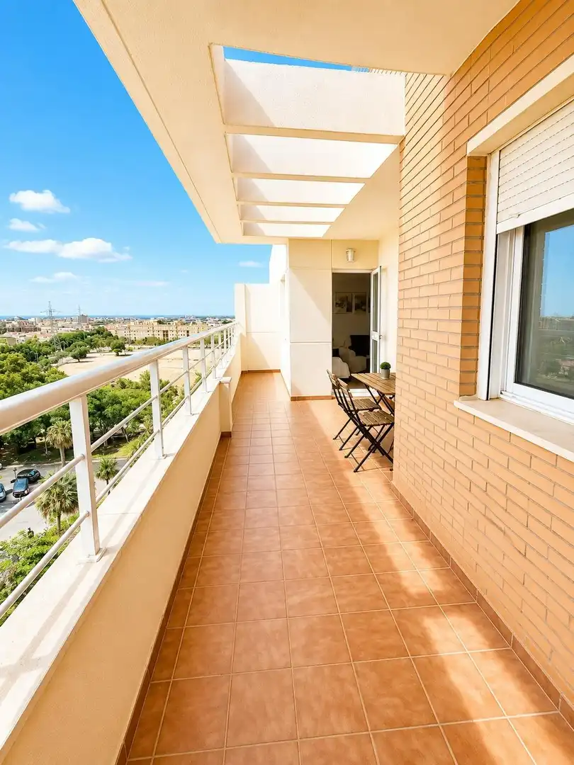 Terrasse von Dachboden zur Miete in Málaga mit Klimaanlage, Privatgarten und Terrasse